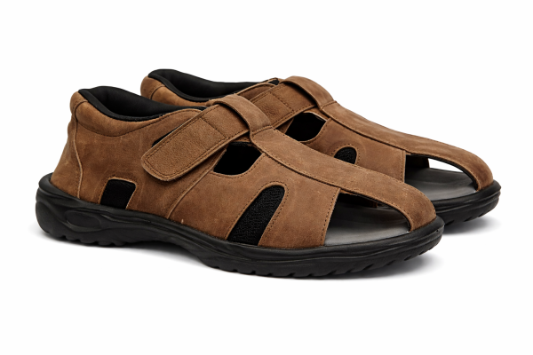 Dr.Prem's Unisex Orthopedic Closed-Toe Comfort Sandals with Back Support in Brown